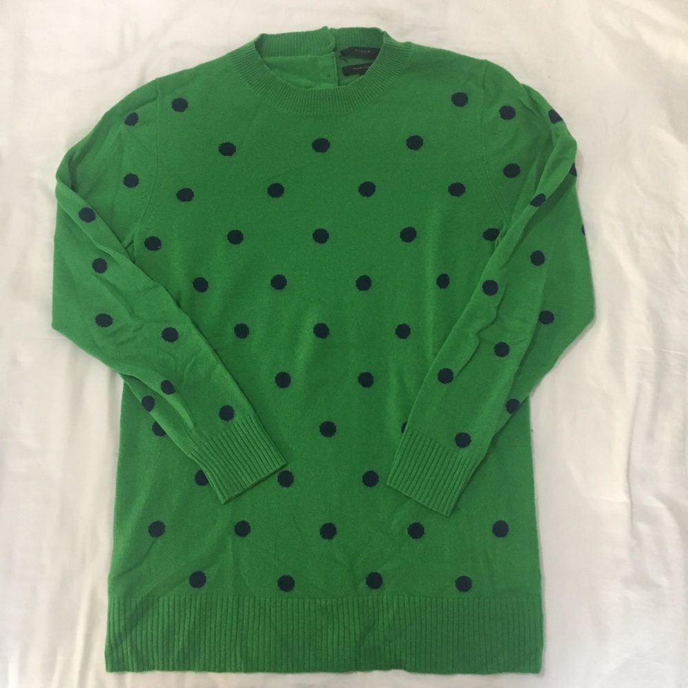 J.Crew Cashmere Polka Dot Sweater